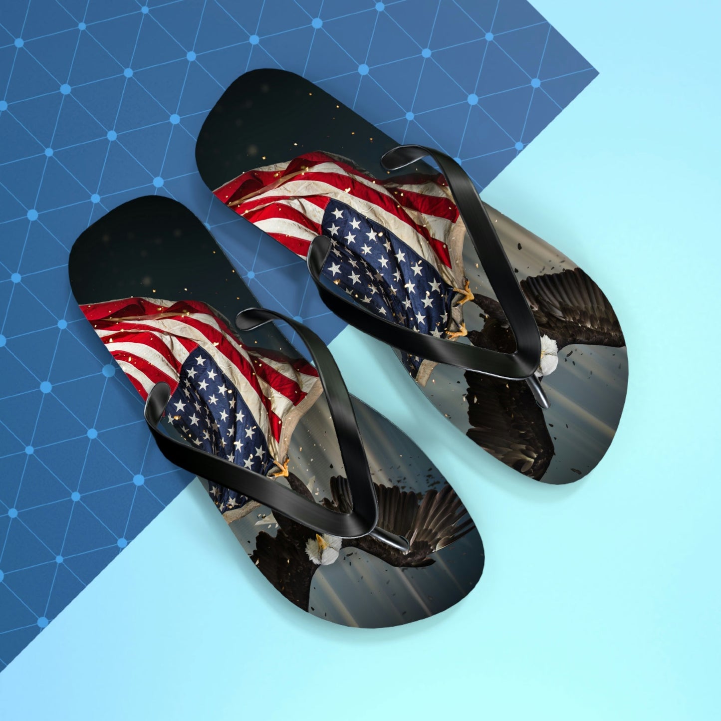 Eagle American Flag Flip Flops – Patriotic Sandals | Shop250America