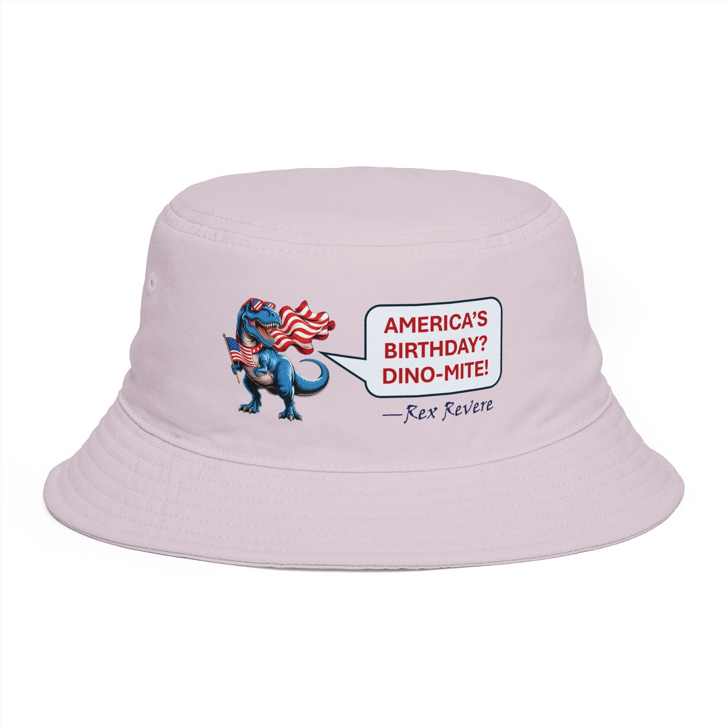 Patriotic 'America's Birthday? Dino-Mite!' Bucket Hat
