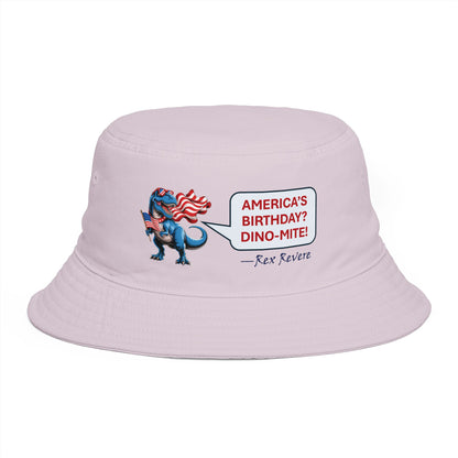 Patriotic 'America's Birthday? Dino-Mite!' Bucket Hat