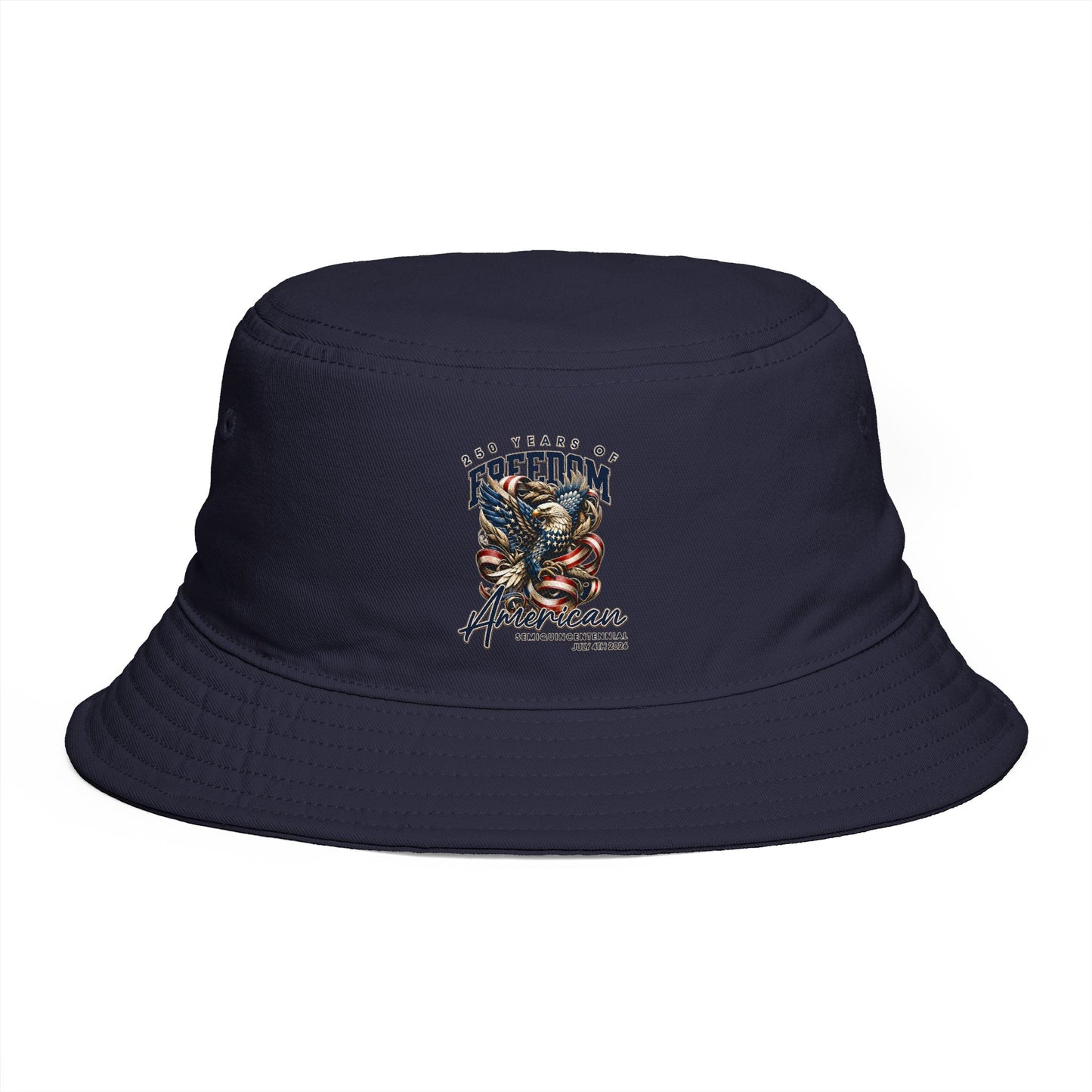 American Freedom Eagle Bucket Hat — Patriotic Vintage Skull & Eagle Design