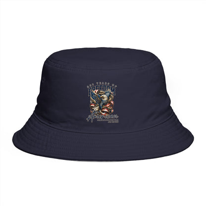 American Freedom Eagle Bucket Hat — Patriotic Vintage Skull & Eagle Design