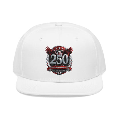 America 250 Embroidered Snapback Hat — Eagle Crest Patriotic Cap