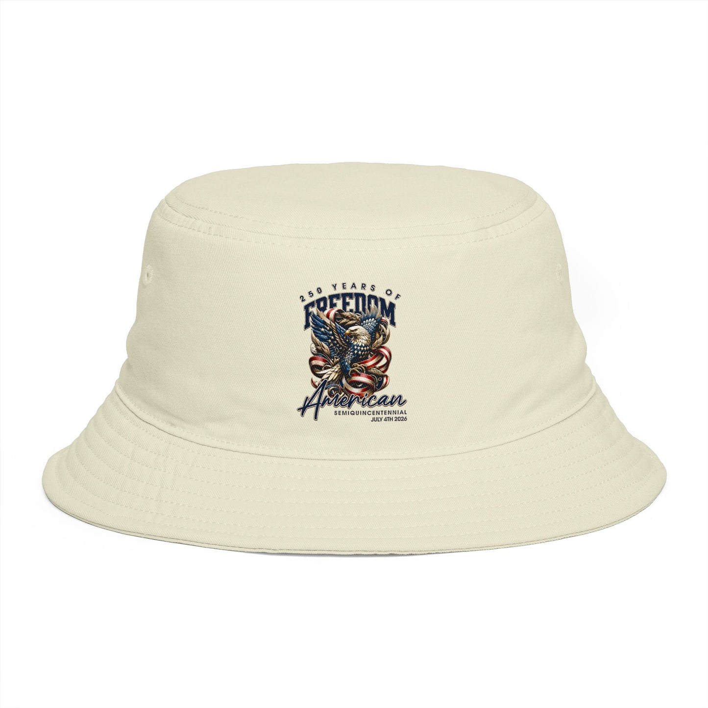 American Freedom Eagle Bucket Hat — Patriotic Vintage Skull & Eagle Design