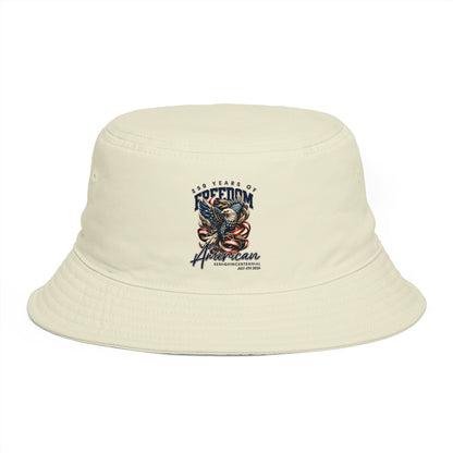 American Freedom Eagle Bucket Hat — Patriotic Vintage Skull & Eagle Design