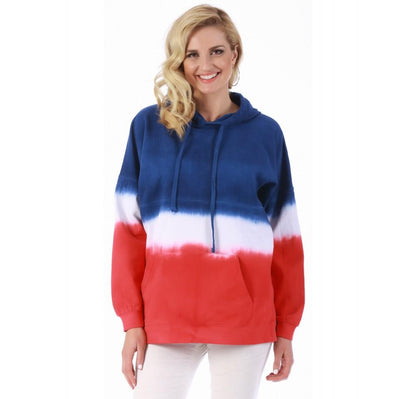 American Flag Unisex Pullover Tie Dye Hoodie - 155008