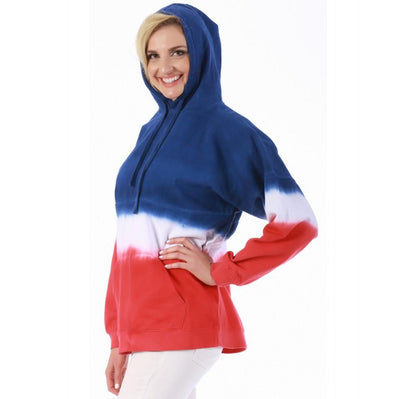 American Flag Unisex Pullover Tie Dye Hoodie - 155008