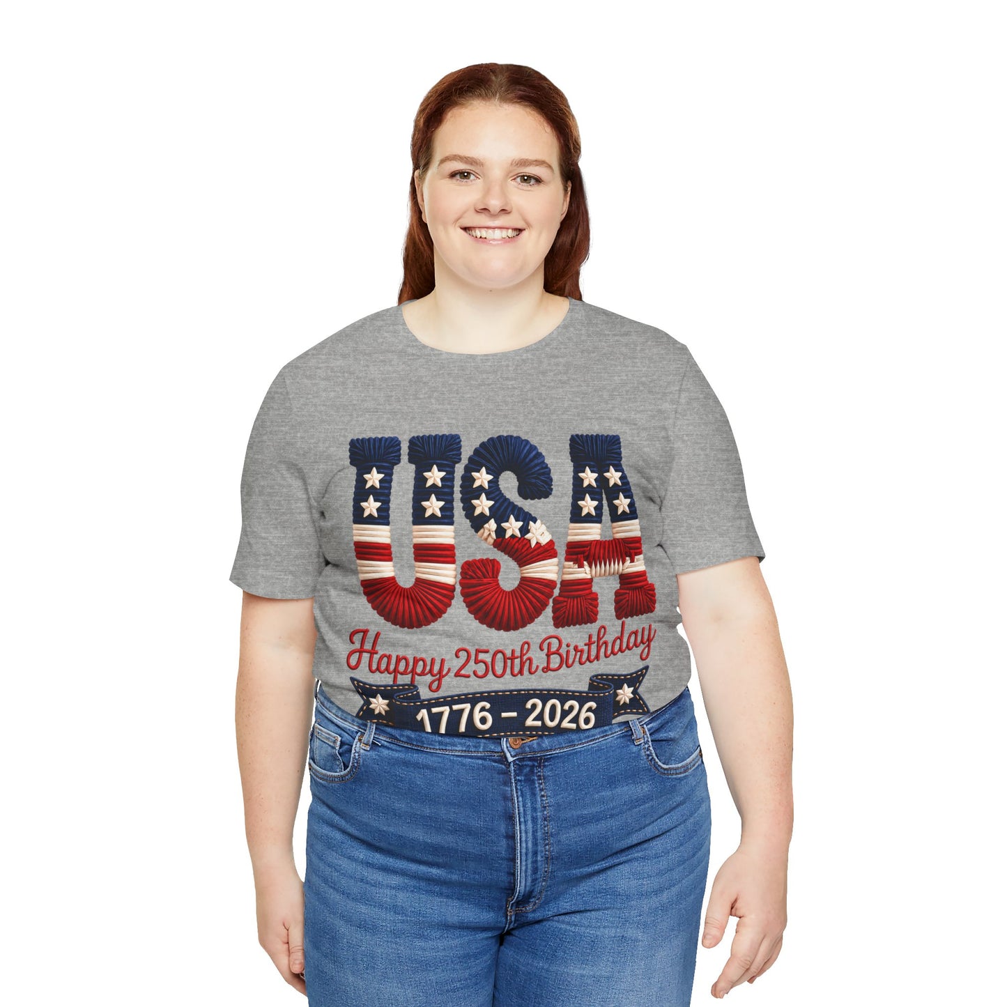 America 250 Distressed Flag Tee — 1776 to 2026 Patriotic Birthday Shirt