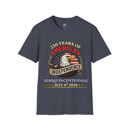 250 Years of American Independence T-Shirt — Patriotic Eagle July 4th Tee