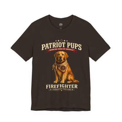 Scout the Firefighter T-Shirt | Patriot Pups™ | Courage Has Four Paws