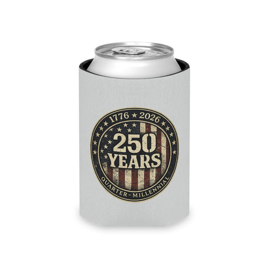 America 250 Can Cooler 1776-2026 — Patriotic Beer Koozie