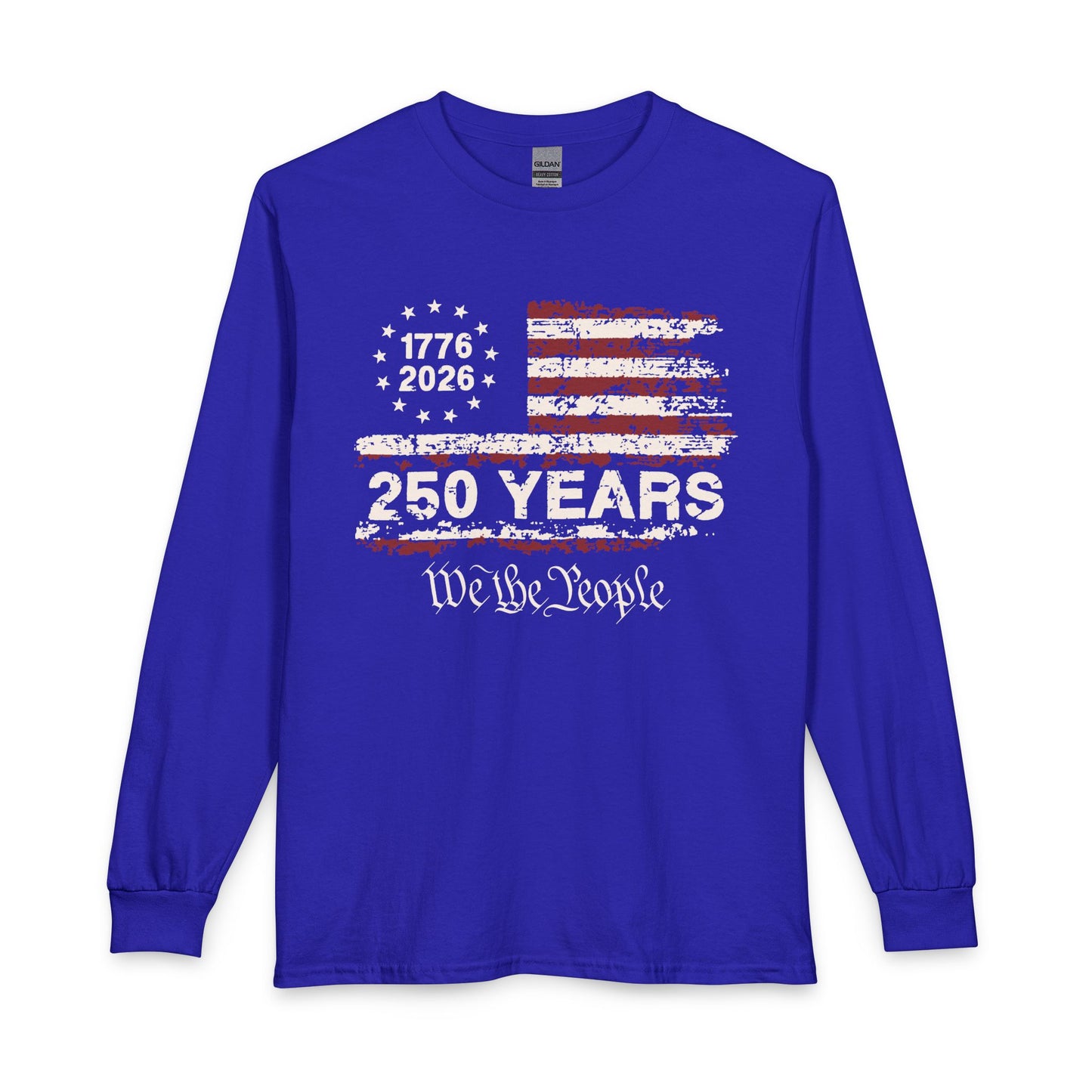 America 250 Distressed Flag Long Sleeve Shirt