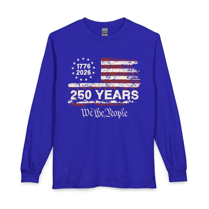 America 250 Distressed Flag Long Sleeve Shirt
