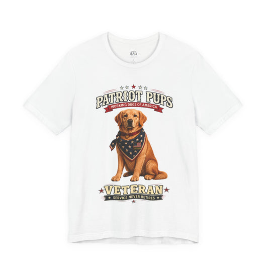 Scout the Veteran T-Shirt | Patriot Pups™ | Service Never Retires