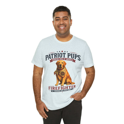 Scout the Firefighter T-Shirt | Patriot Pups™ | Courage Has Four Paws