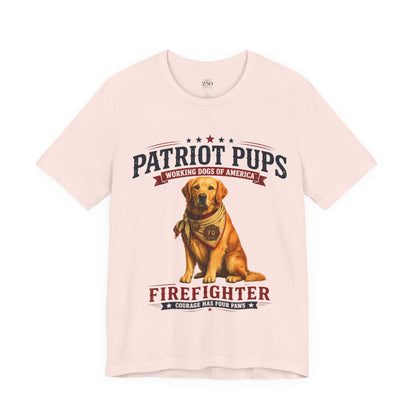 Scout the Firefighter T-Shirt | Patriot Pups™ | Courage Has Four Paws