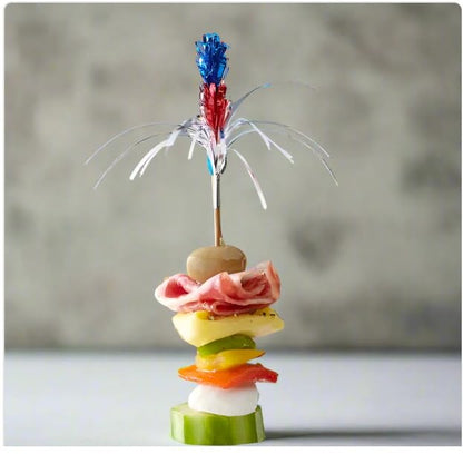 USA Cake Decorating Bundle - Sparkler Picks, Flag Picks & Sprinkles Set