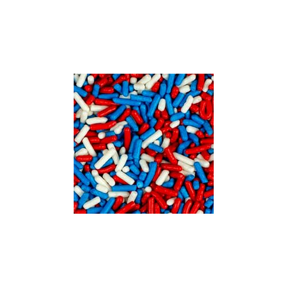 USA Cake Decorating Bundle - Sparkler Picks, Flag Picks & Sprinkles Set