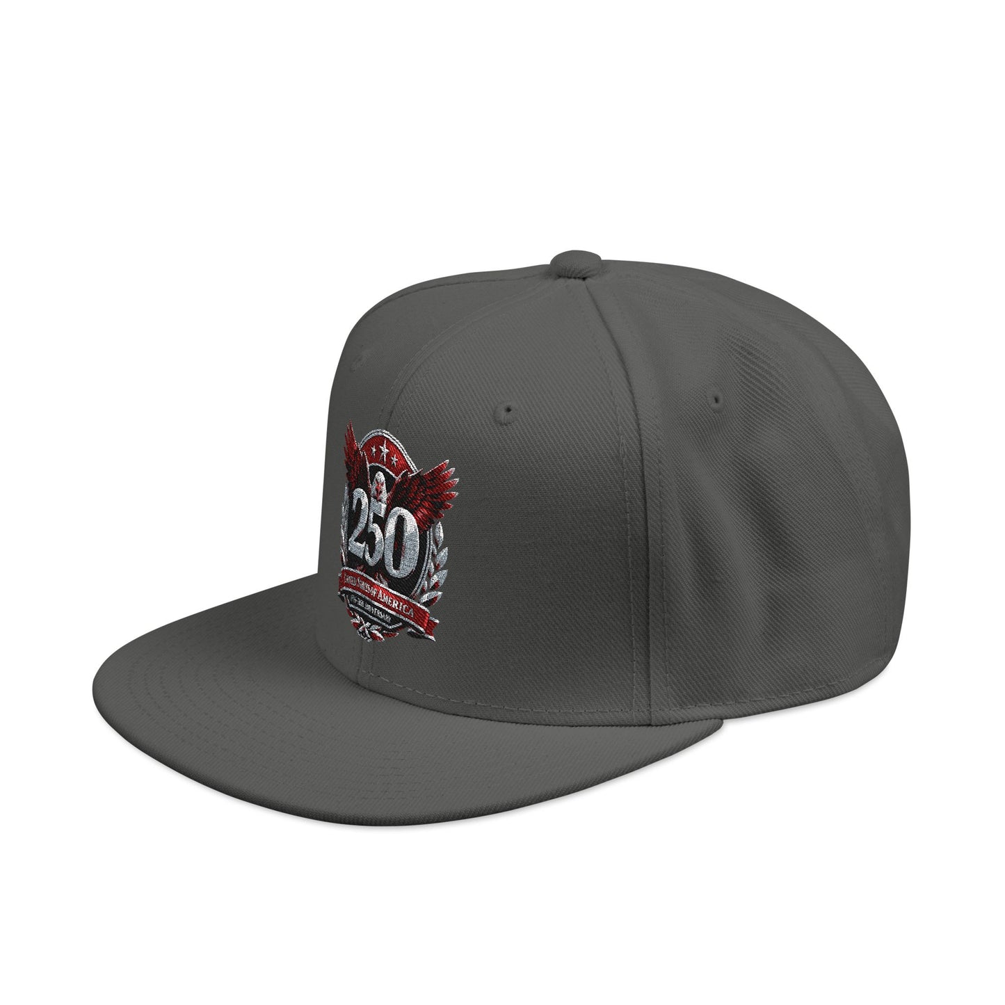 America 250 Embroidered Snapback Hat — Eagle Crest Patriotic Cap