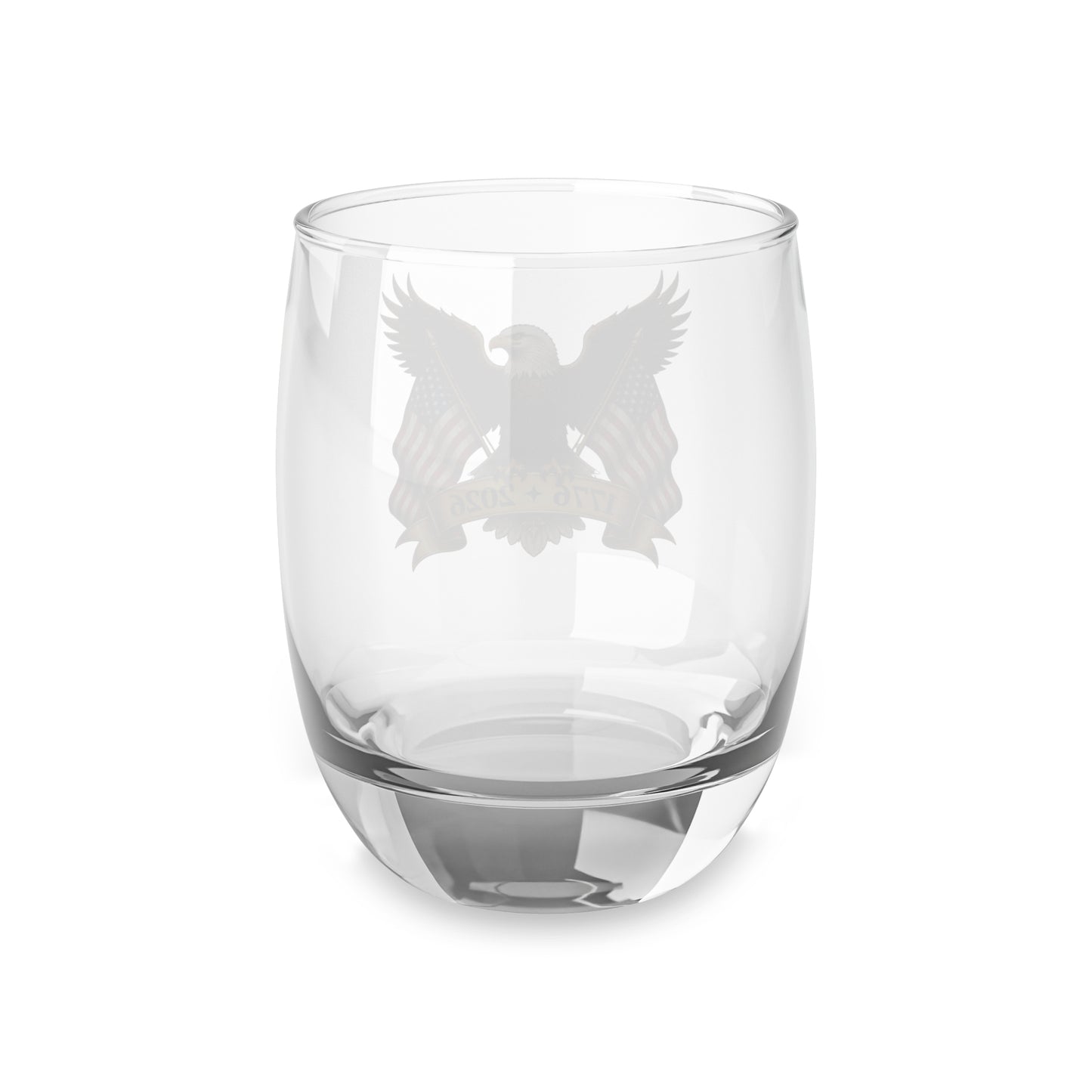 America 250 Eagle Flag Whiskey Glass — 1776–2026, 6 oz