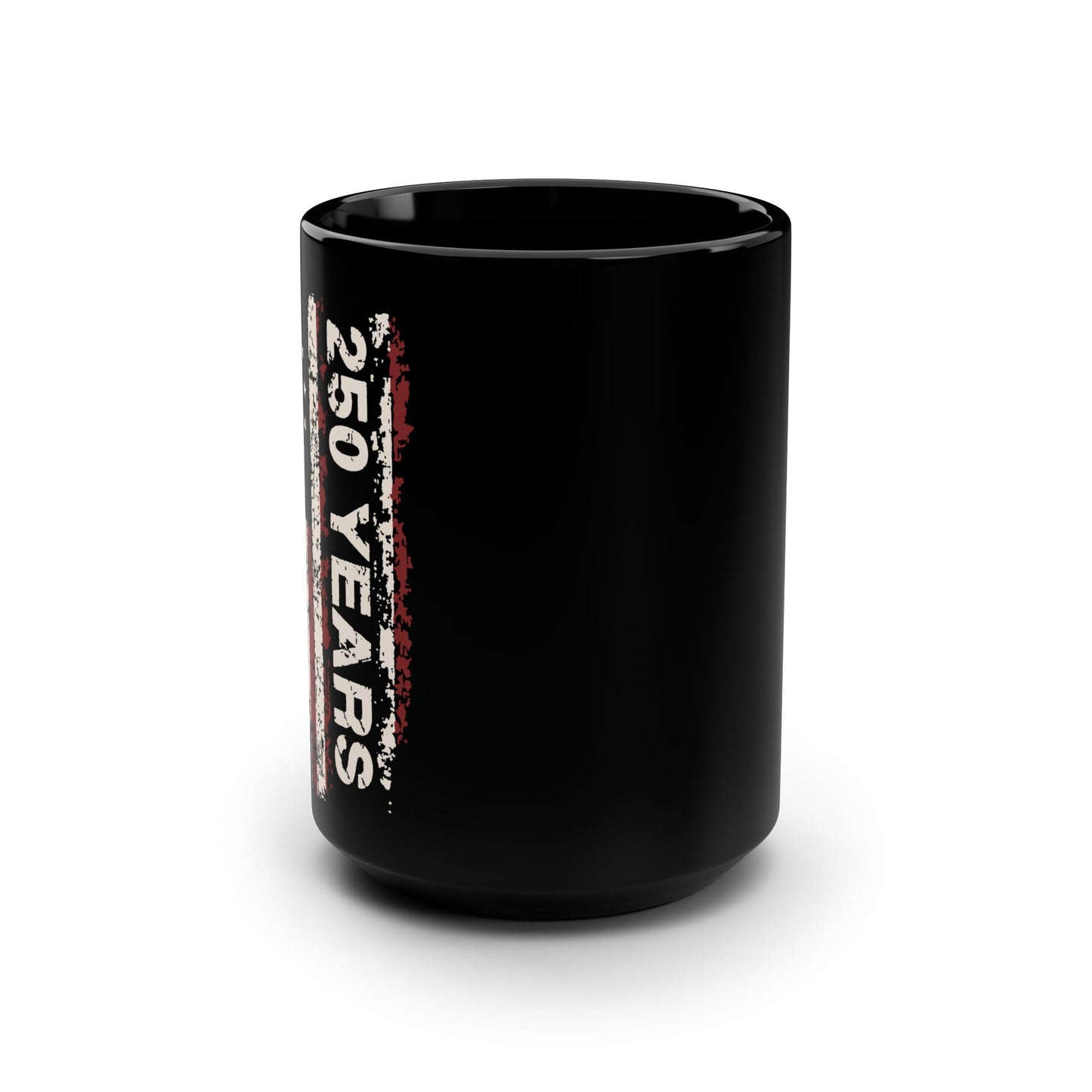 America 250 Black Mug 1776-2026 — 15oz Patriotic Coffee Cup