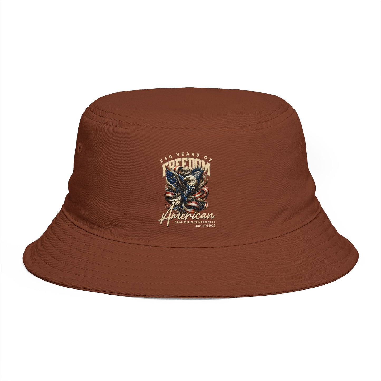 American Freedom Eagle Bucket Hat — Patriotic Vintage Skull & Eagle Design