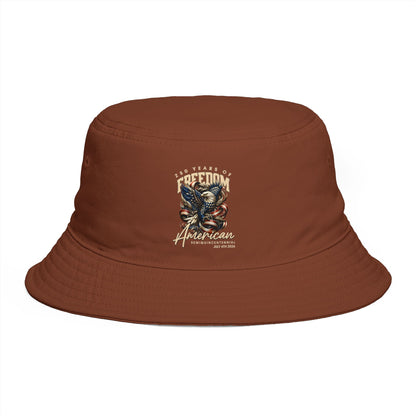 American Freedom Eagle Bucket Hat — Patriotic Vintage Skull & Eagle Design