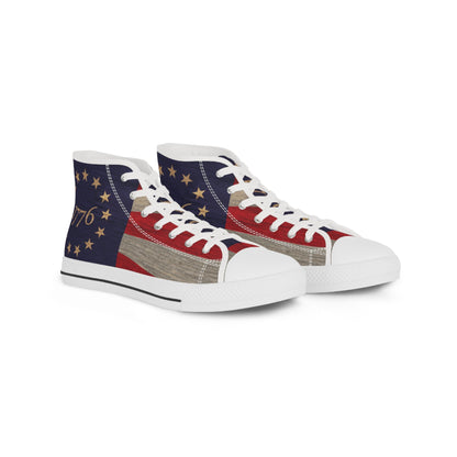 Men's Betsy Ross Flag High-Top Sneakers | Shop250America