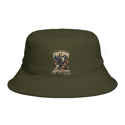 American Freedom Eagle Bucket Hat — Patriotic Vintage Skull & Eagle Design