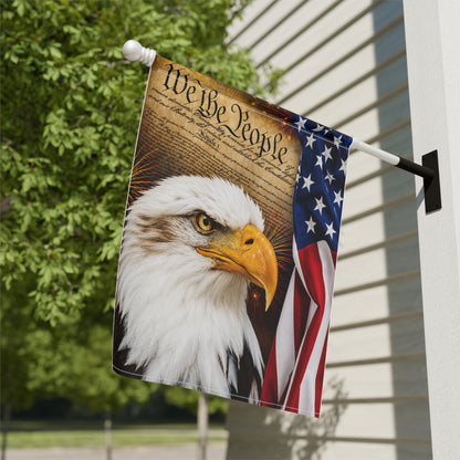 Patriotic Eagle Garden Flag – "We the People" USA House Banner