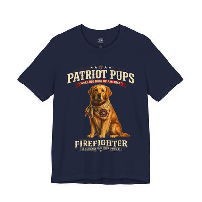 Scout the Firefighter T-Shirt | Patriot Pups™ | Courage Has Four Paws