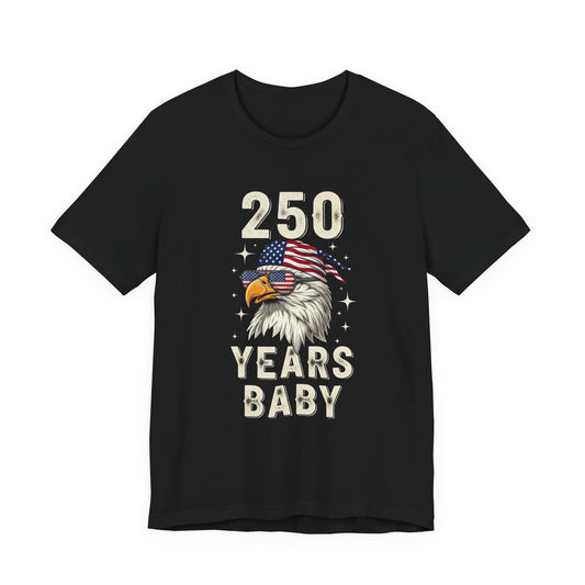 250 Years Baby Eagle American Flag T-Shirt | Patriotic USA Tee