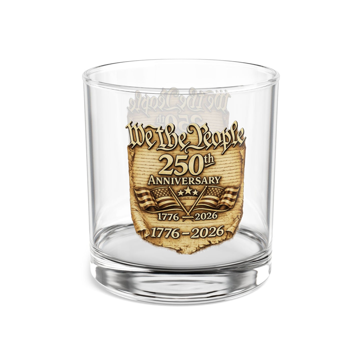 America 250 We the People Rocks Glass — 10oz Commemorative Whiskey Glass