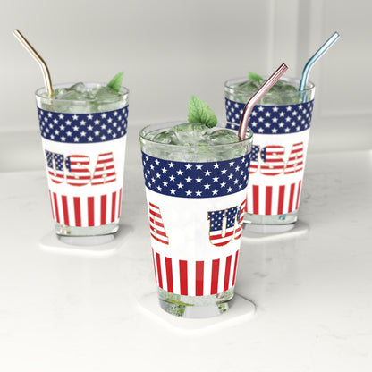 Custom Patriotic Pint Glass – 16oz Tempered Glass