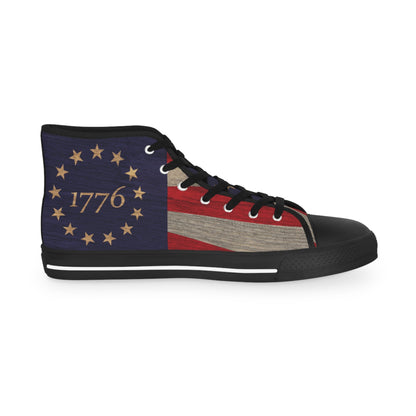 Men's Betsy Ross Flag High-Top Sneakers | Shop250America