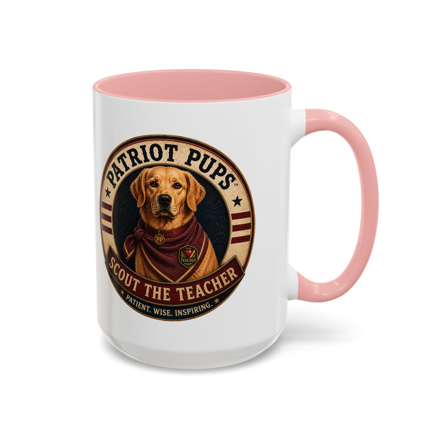 Scout the Teacher Accent Mug | Patriot Pups™ | Patient. Wise. Inspiring