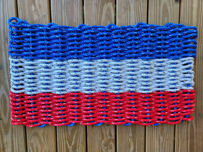 Red, White & Blue Lobster Rope Mat – Maine | Shop250America