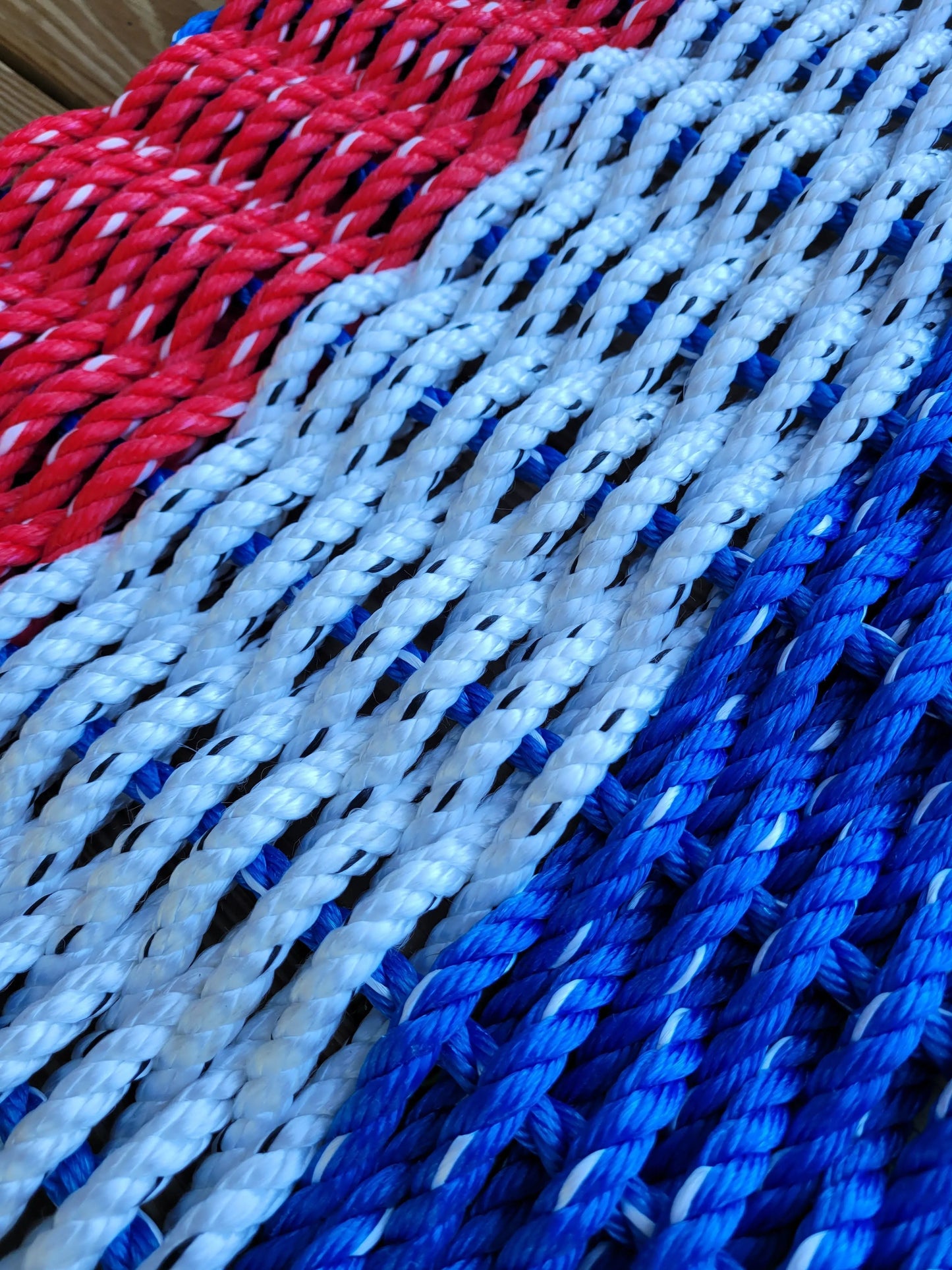 Red, White & Blue Lobster Rope Mat – Maine | Shop250America
