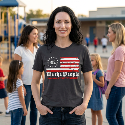 America 250 Grunge Flag Tee 1776-2026
