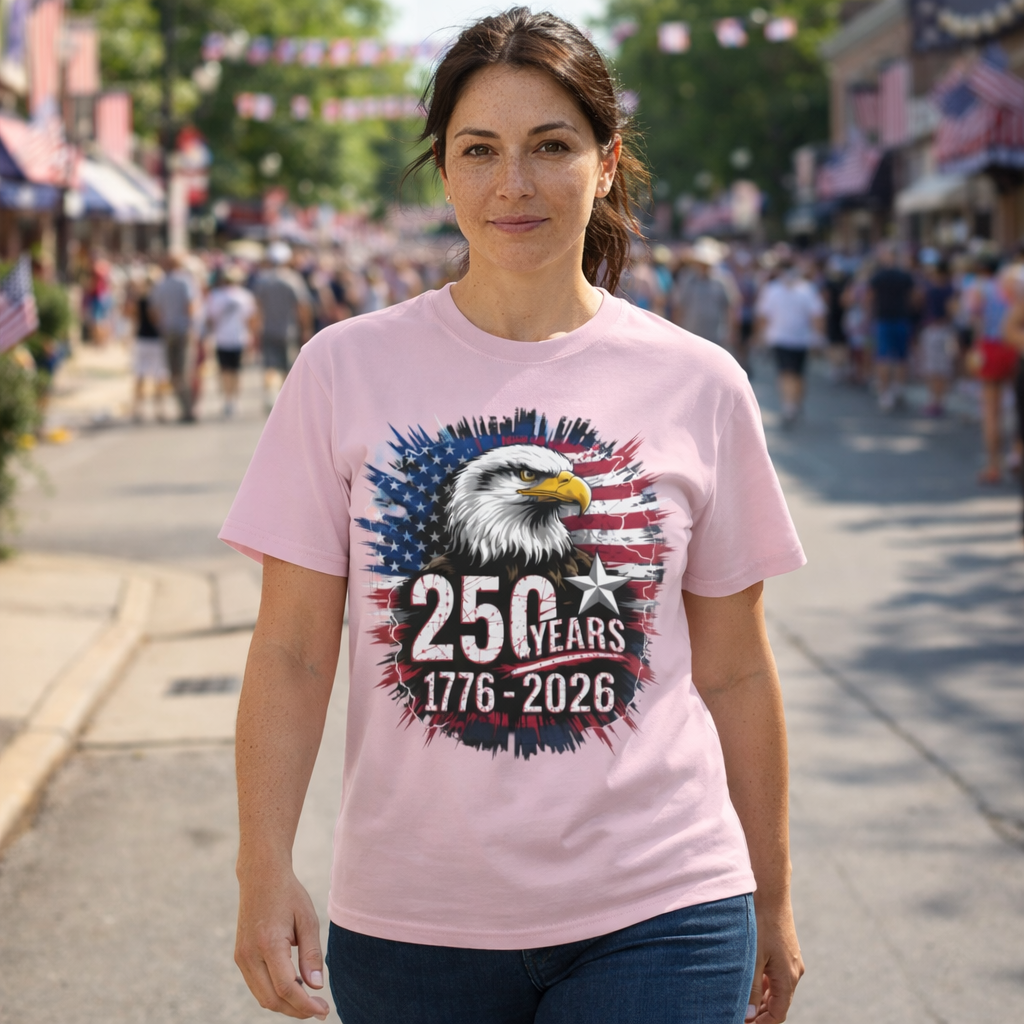 America 250 Eagle American Flag Tee 1776-2026