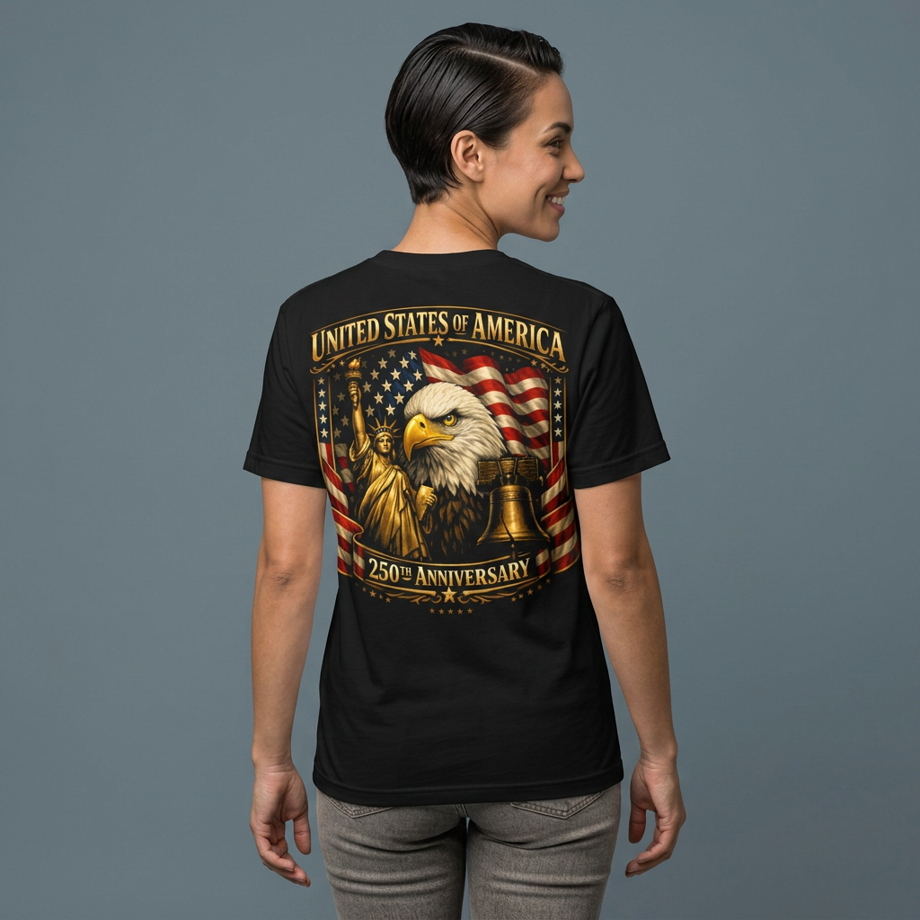 America 250 We the People Eagle Tee 1776-2026 — Front & Back Design