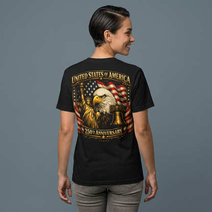America 250 We the People Eagle Tee 1776-2026 — Front & Back Design