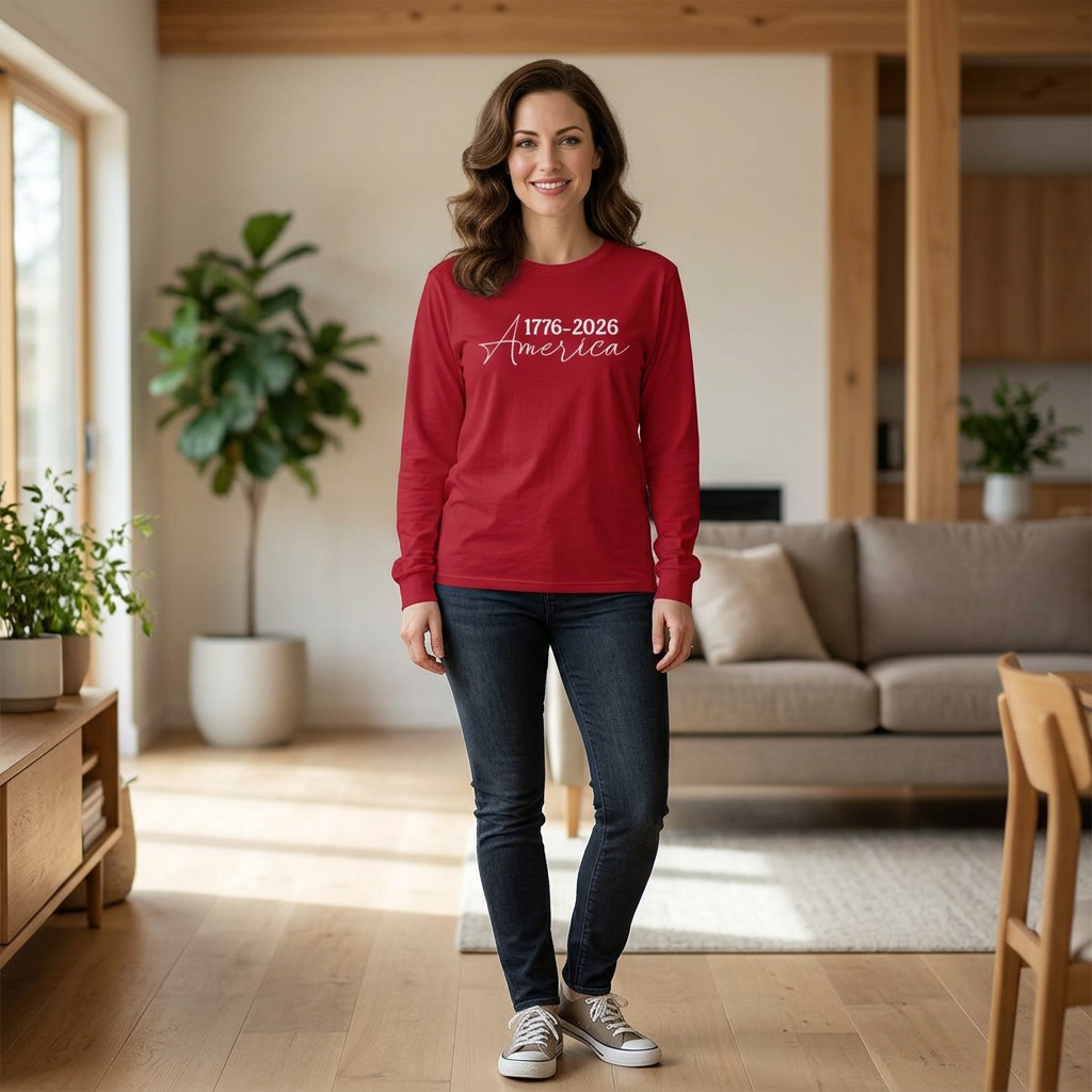 America 1776–2026 Long Sleeve Shirt — Patriotic Anniversary Tee
