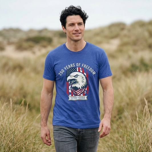 America 250 Eagle Flag Tee — 250 Years of Freedom