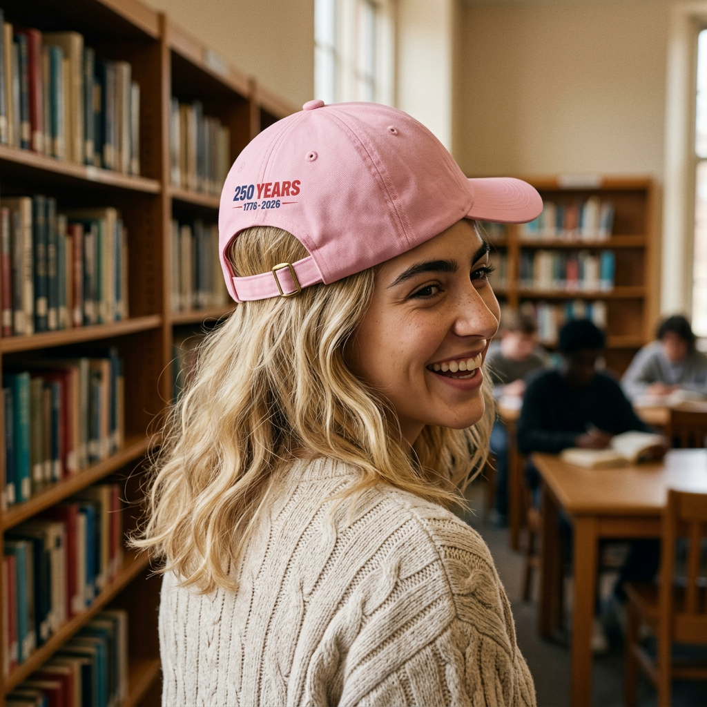 Youth Baseball Cap — "America's Birthday? Dino-mite!" Embroidered 250 Years 1776-2026