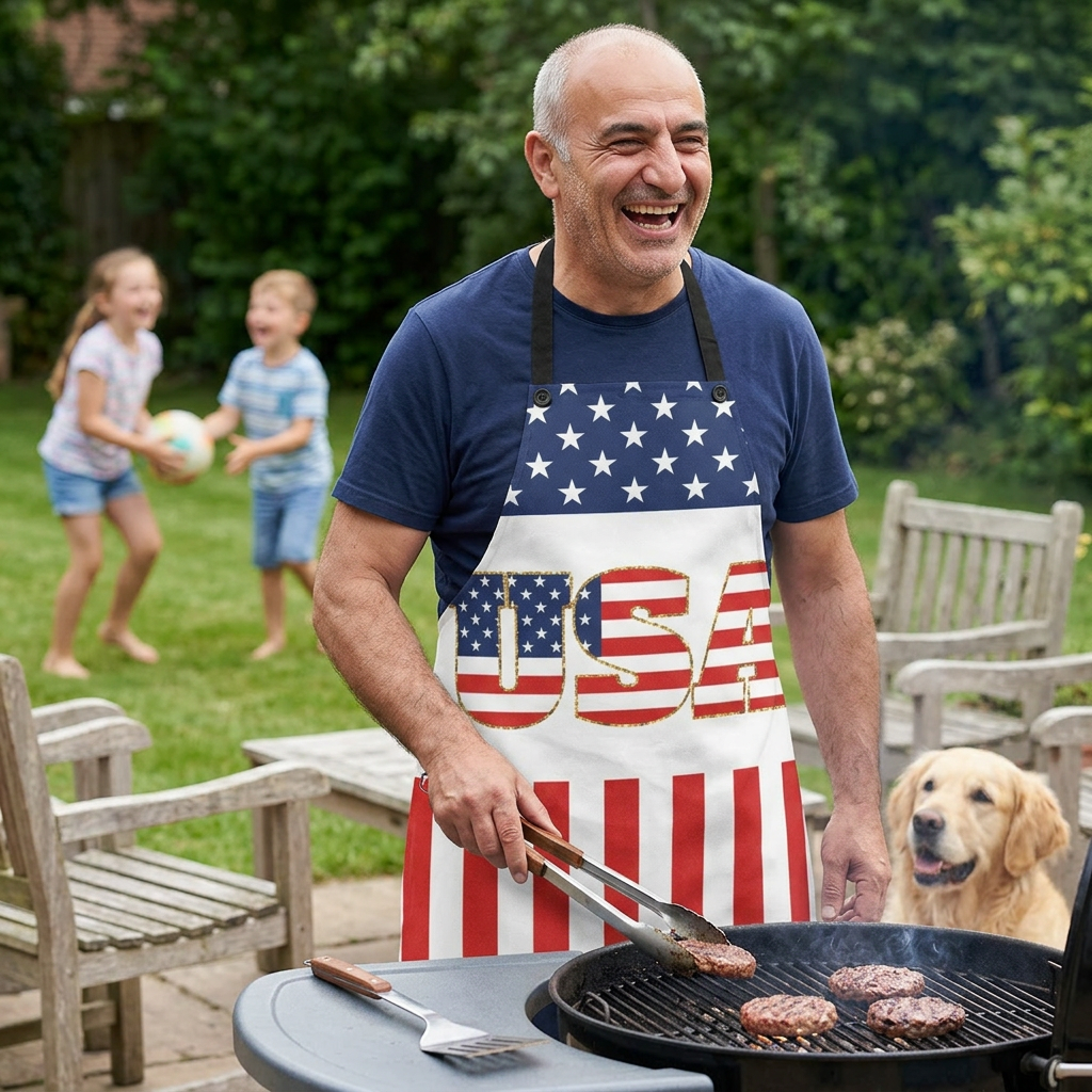 America 250 Patriotic Apron — All-Over Print BBQ & Cooking Apron