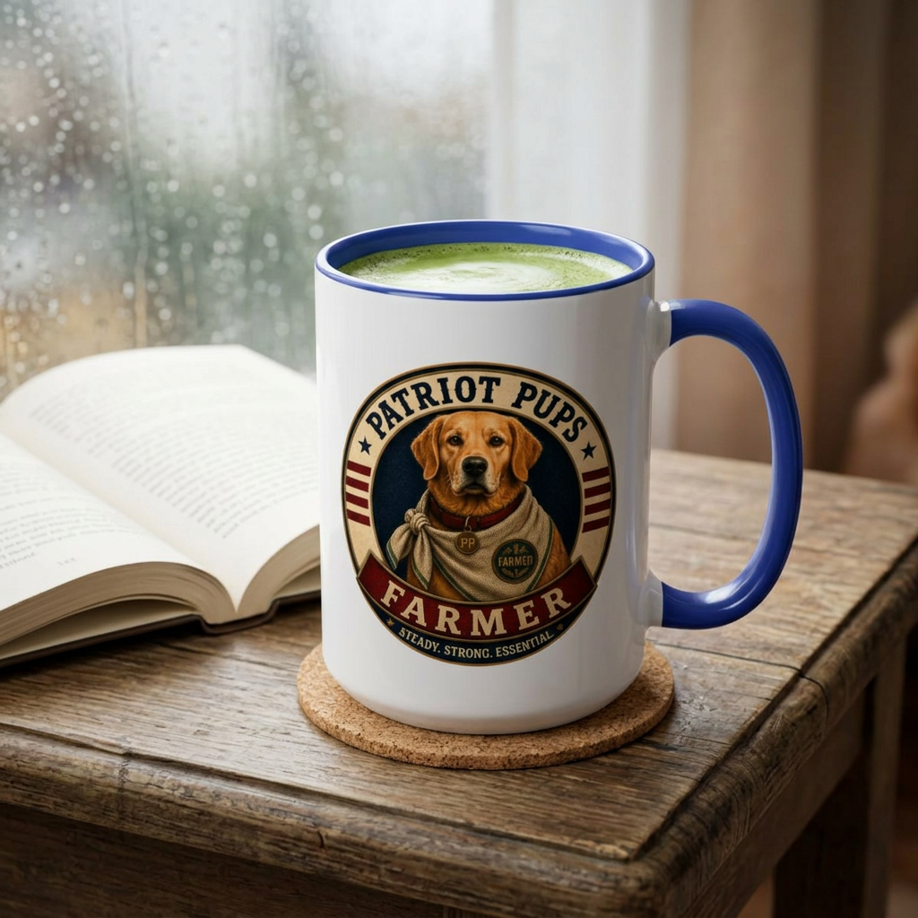 Scout the Farmer Coffee Mug | Patriot Pups™ | Steady Strong Essential