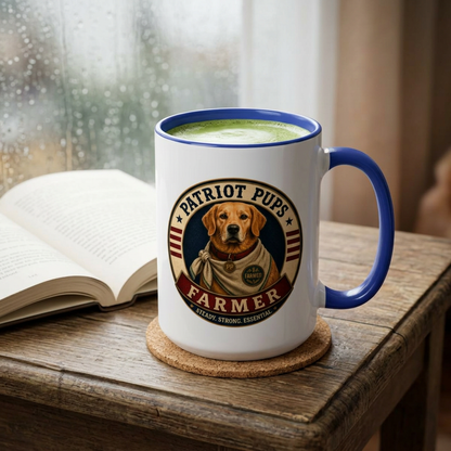 Scout the Farmer Coffee Mug | Patriot Pups™ | Steady Strong Essential