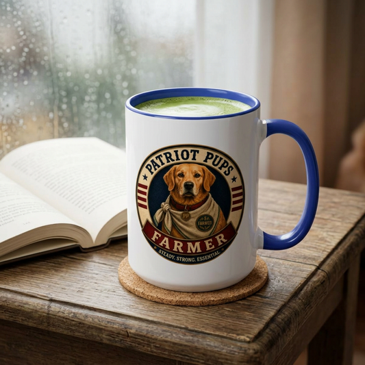 America 250 Scout the Farmer Coffee Mug — Patriot Pups™
