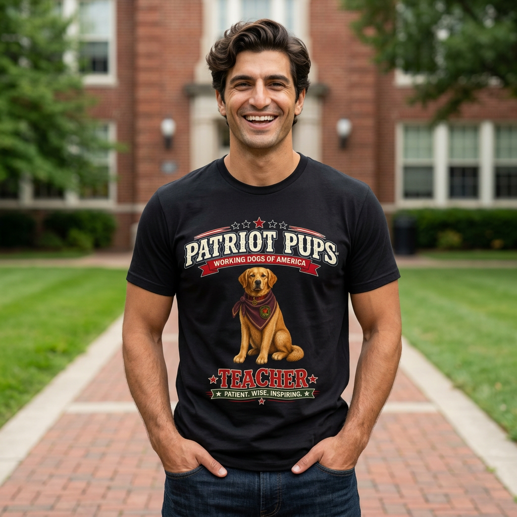 Scout the Teacher T-Shirt - Patriot Pups™ - Patient.Wise.Inspiring