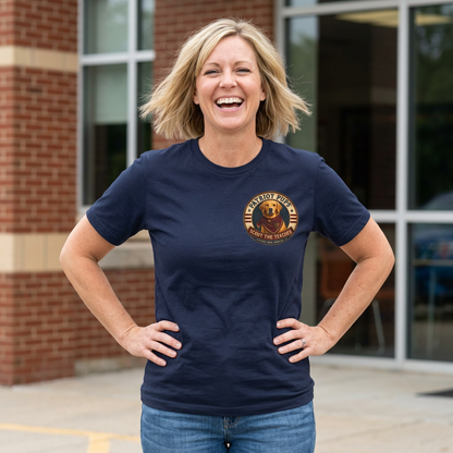 Scout the Teacher Graphic Tee | Patriot Pups™ | Patient. Wise. Inspiring